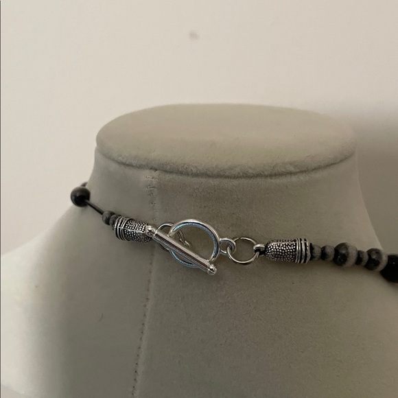 Hand Crafted Black and Red Artistic Necklace - Picture 6 of 10